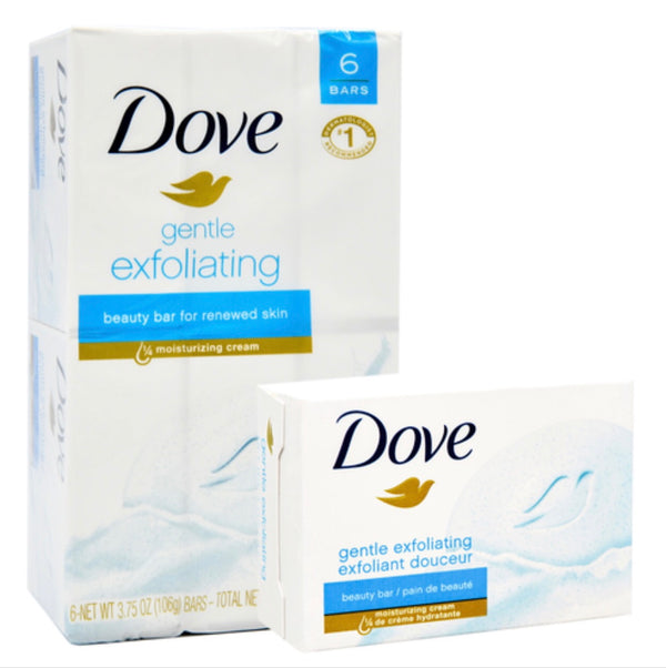 Dove Exfoliating Bar Soap 6 Pk 4 oz