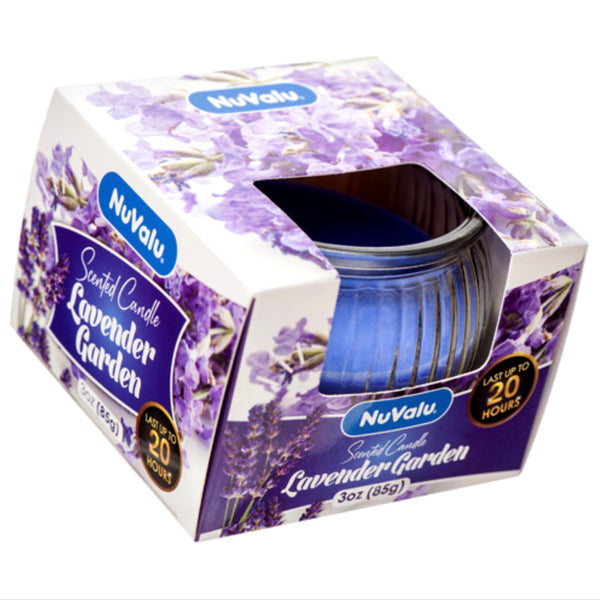 Nuvalu Candle Tumbler Lavender Garden Scent 3 oz