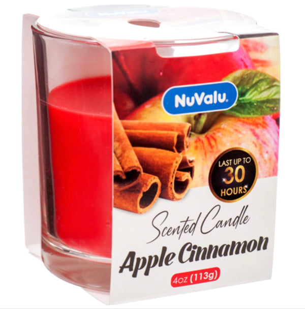 Nuvalu Candle Tumbler Apple Cinnamon Scent 4 oz