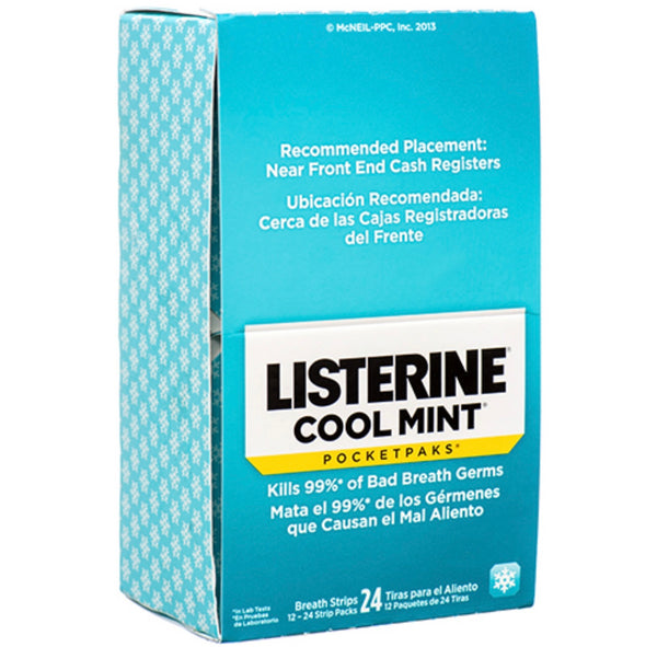 Listerine  Breath Strips Cool Mint (24 Ct)