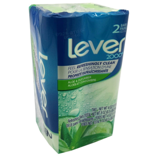 Lever 2000 Bar Aloe + Cucumber 2 Pk 4 oz Each