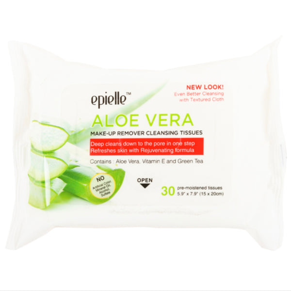 Epielle Cleansing Tissue Makeup Removal Aloe 30 ct