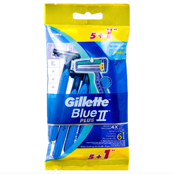 Gillette Razor Blue II Plus 5+1 Pk