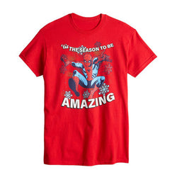 MEN'S BIG & TALL MARVEL AMAZING SPIDERMAN HOLIDAY TEE T-SHIRT