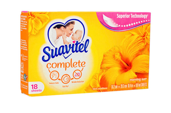 Suavitel Fabric Dryer Sheets Morning Sun Scent 18 ct