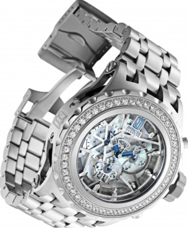 Invicta Jason Taylor Men's Watch w/ Metal, Mother of Pearl, Oyster & Skeleton Dial - 52mm, Steel (33988)
