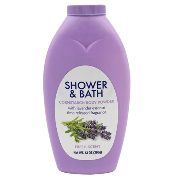 Shower & Bath Body Powder Lavender Essence 13 oz