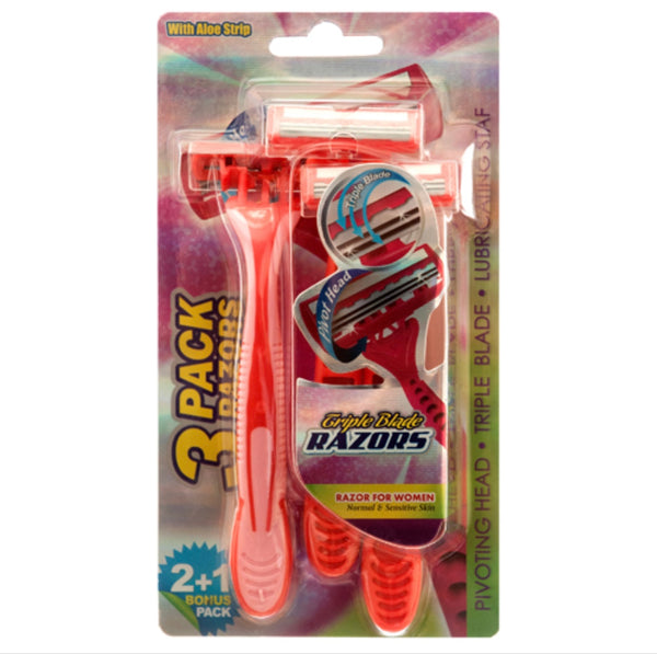 Razor 3 Blades 3 pc for Women w/Lubricating Strip