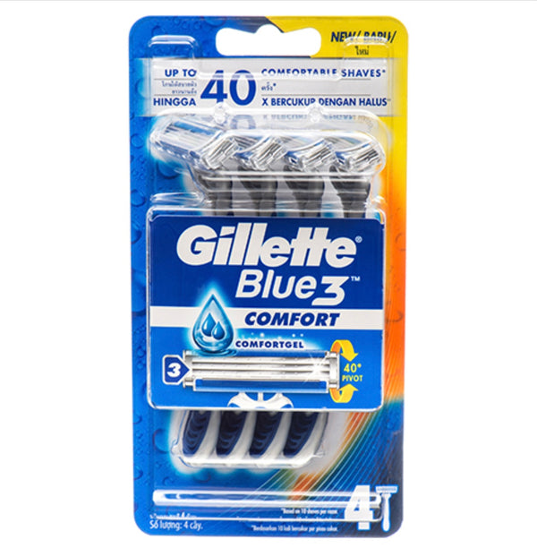 Gillette Blue3 Comfort Razors 4 Pk