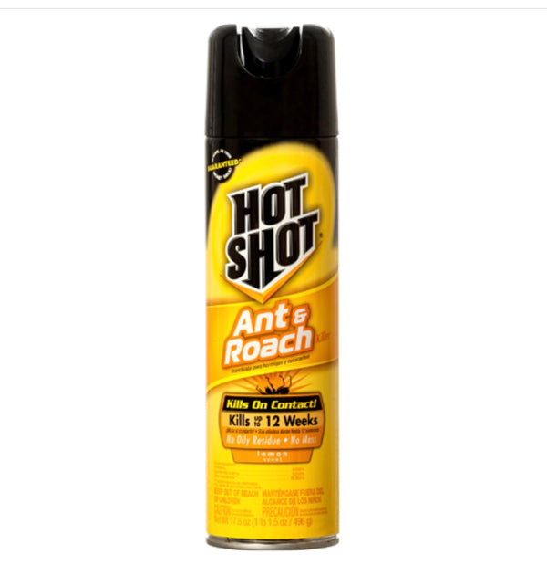 Hot Shot Ant & Roach Killer Lemon Scent 17.5 oz