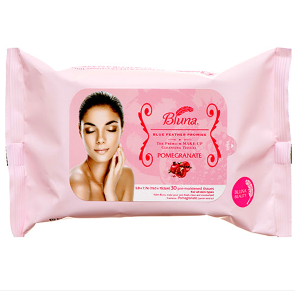 Bluna Facial Cleansing Tissue Pomegranate Scent 30 ct