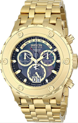 Invicta Men's 80487 Subaqua Analog Swiss Quartz Chronograph Gold-plated Watch