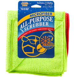 Microfiber All Purpose Towel w/Scrubber 2 Pc Set