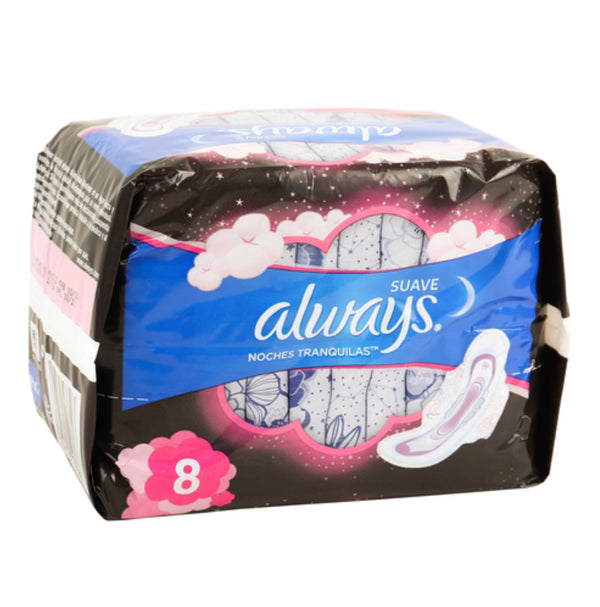 Always Maxi Pads Suave Noches Tranquilas 8 ct