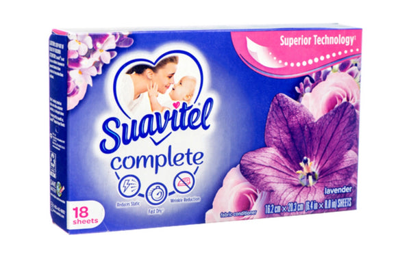 Suavitel Fabric Dryer Sheets Lavender Scent 18 ct