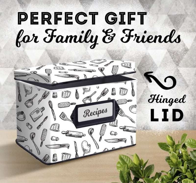 Recipe Box w/Hinge