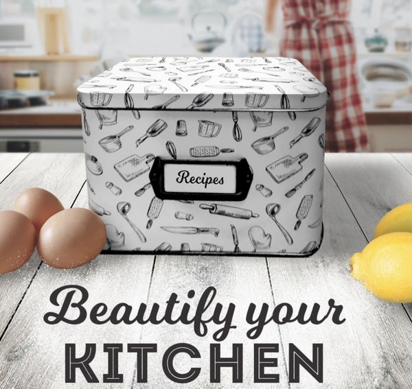 Recipe Box w/Hinge