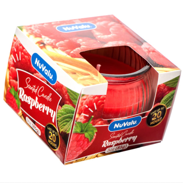 Nuvalu Candle Tumbler Raspberry Scent 3 oz