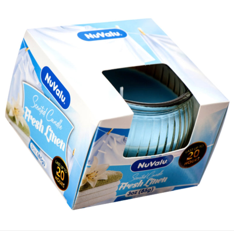 Nuvalu Candle Tumbler Fresh Linen Scent 3 oz