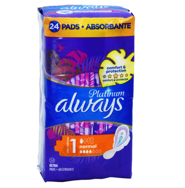Always Pads Platinum Ultra 24 ct