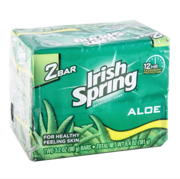 Irish Spring Aloe Bath Soap 2 Pk 3.2 oz