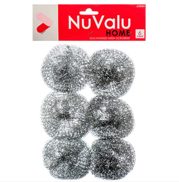 Nuvalu Scrubber Galvanized Mesh 6 Pk