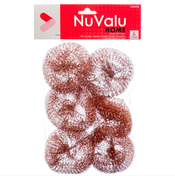 Nuvalu Copper Mesh Scrubber 8 Pk