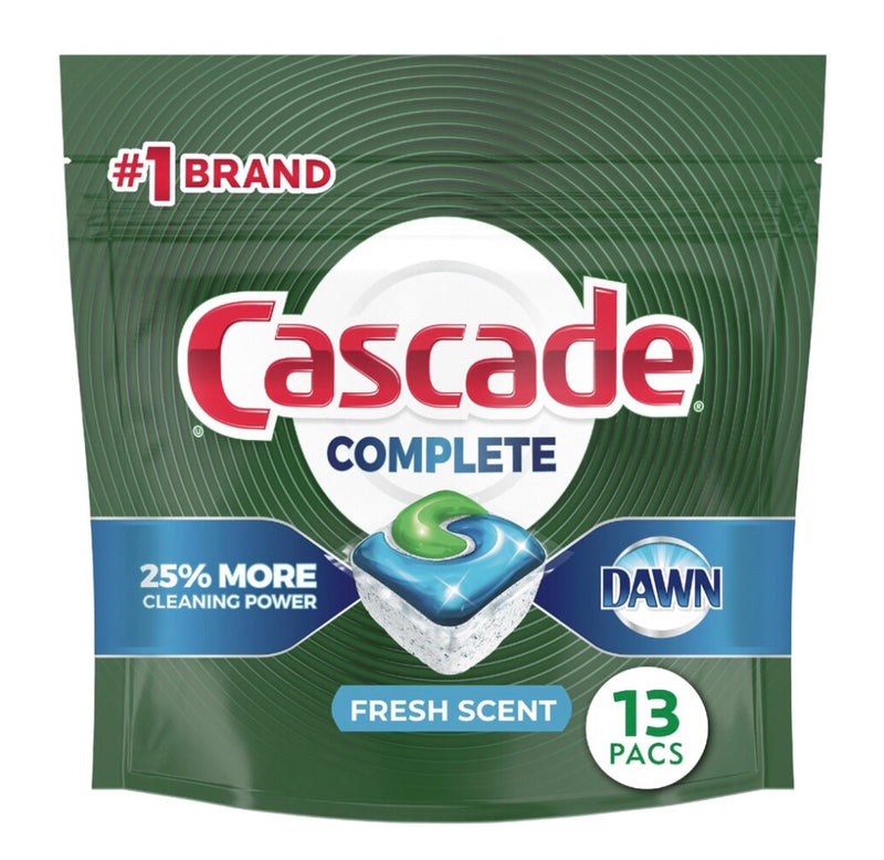 Cascade Complete Dishwasher Detergent ActionPacs Fresh Scent 18 ct