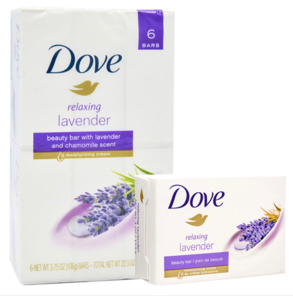Dove Bar Soap Lavender Scent 6 Pk 4 oz