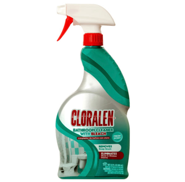 Cloralen Bathroom Cleaner w/Bleach Fresh Scent Soap Scum Remover 22 oz
