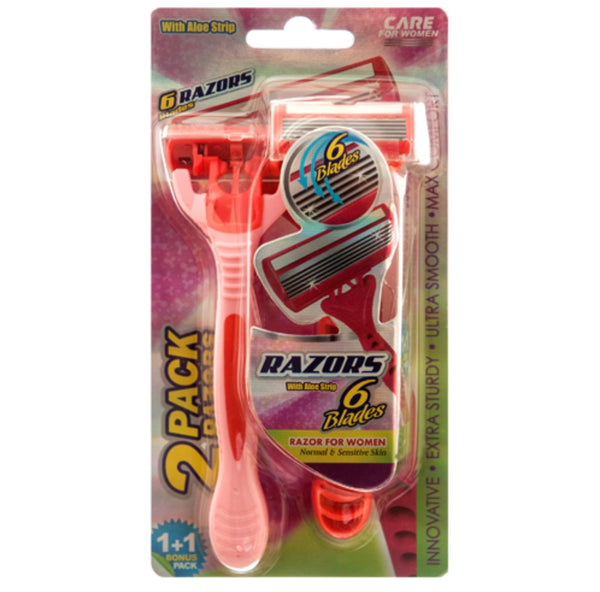Razors 6 Blades 3 Pk for Women w/Aloe Strip