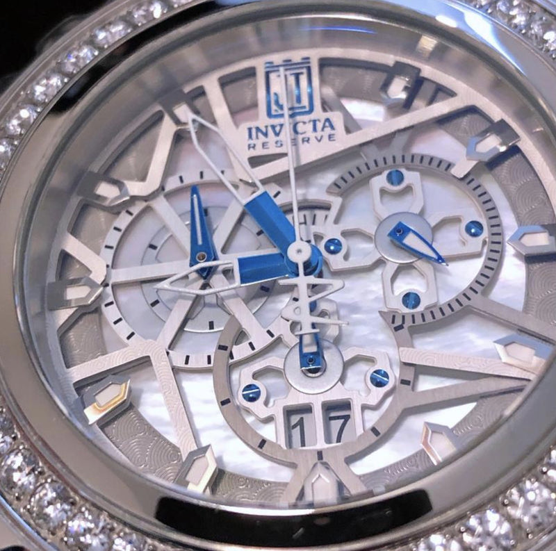 Invicta Jason Taylor Men's Watch w/ Metal, Mother of Pearl, Oyster & Skeleton Dial - 52mm, Steel (33988)