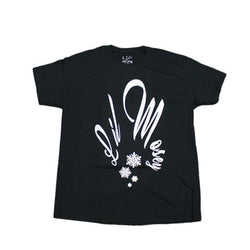 MEN'S BLACK SNOWFLAKE GRAPHIC TEE T-SHIRT