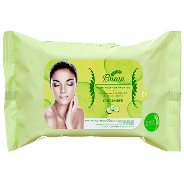 Bluna Facial Cleansing Tissue Cucumber Scent 30 ct