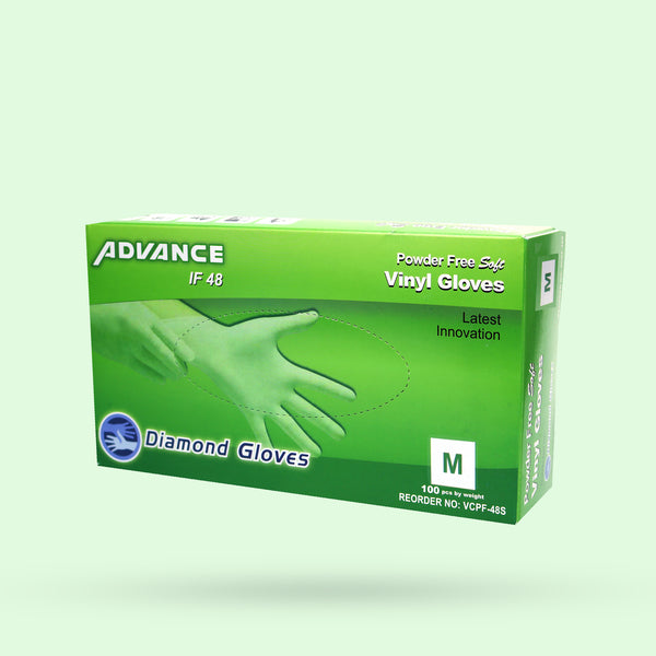 Advance Diamond Powder Free Vinyl Gloves