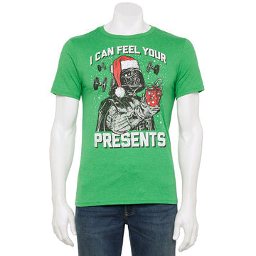 MEN'S STAR WARS DARTH VADER HOLIDAY TEE T-SHIRT