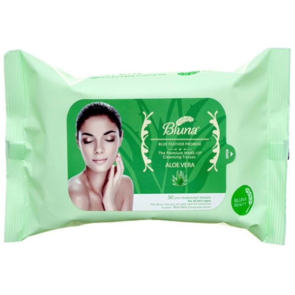 Bluna Facial Cleansing Tissue Aloe Vera Scent 30 ct