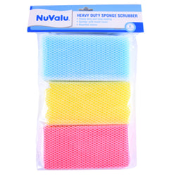 Nuvalu Sponge Scrubber in Polybag 6 Pk