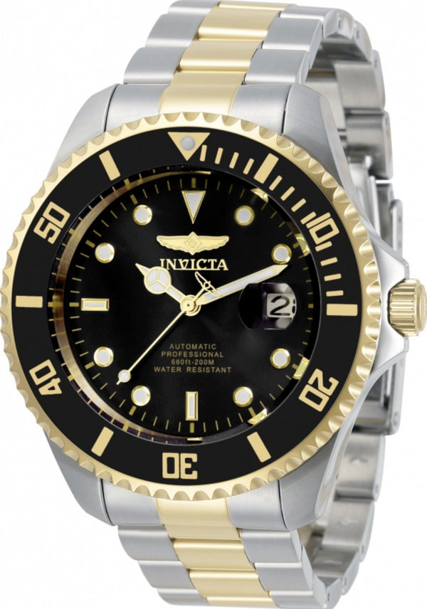 Invicta Men's 34041 Pro Diver Automatic 3 Hand Black Dial Watch