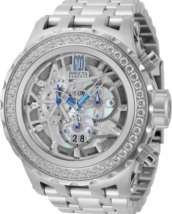 Invicta Jason Taylor Men's Watch w/ Metal, Mother of Pearl, Oyster & Skeleton Dial - 52mm, Steel (33988)