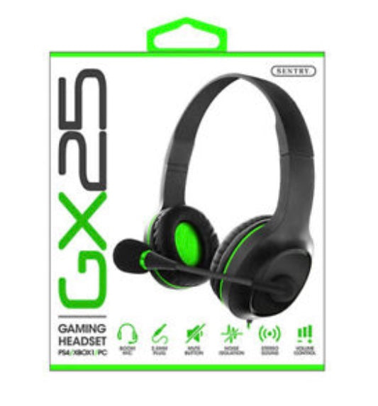 Sentry-GX25 Gaming Headset for PS4/XBOX1/PC/MAC (Green)