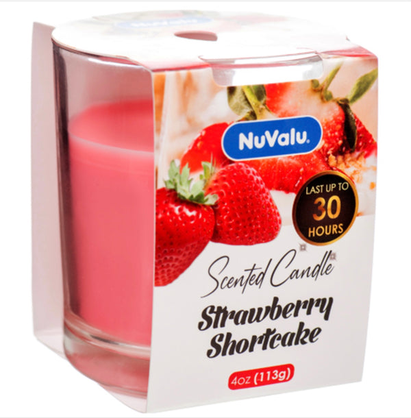 Nuvalu Candle Tumbler Strawberry Shortcake Scent 4 oz