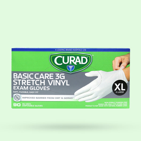 Curad Basic Care Vinyl Gloves (X-Large) 90 ct