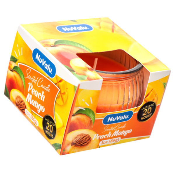 Nuvalu Candle Tumbler Peach Mango Scent 3 oz