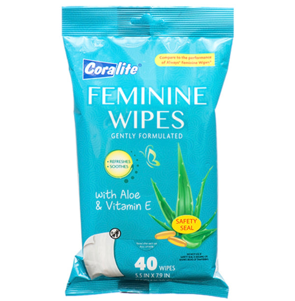 Coralite Feminine Wipes 40 ct