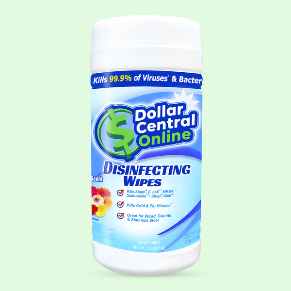 Dollar Central Online Wipes Daisy Scent (Commerical Grade) 100 Wipes
