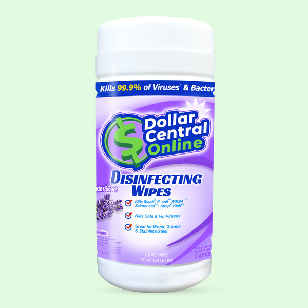 Dollar Central Online Wipes Lavender Scent (Commerical Grade) 100 Wipes