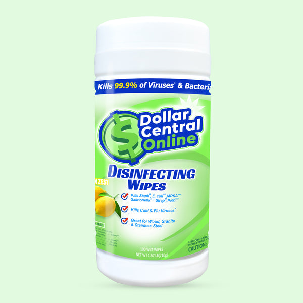 3 for $10.50 Dollar Central Online Wipes Daisy, Lemon, & Lavender Scents (Commerical Grade) 300 Wipes