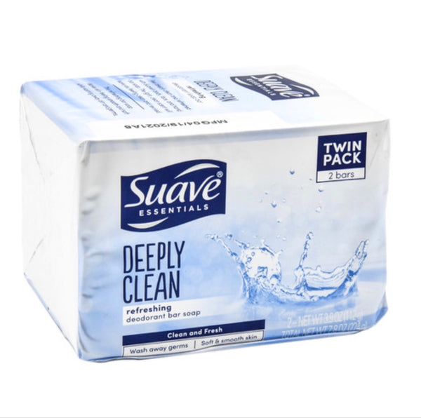 Suave Deeply Clean Bar Soap 2 Pk 3.9 oz
