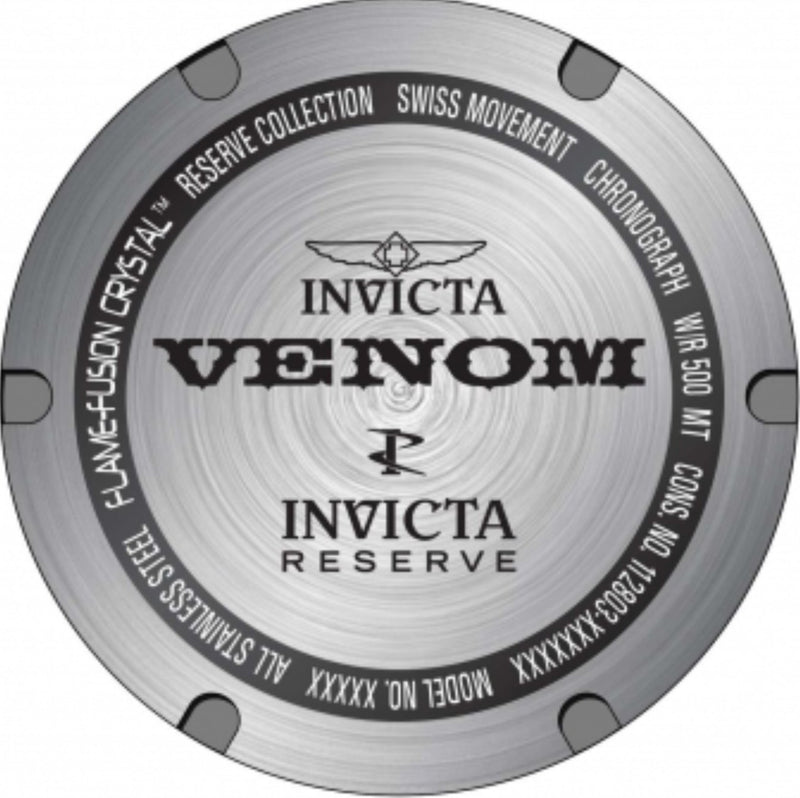 Invicta 27789 Reserve Venom Men 51MM Blue Dial Quartz Silver Bracelet Watch